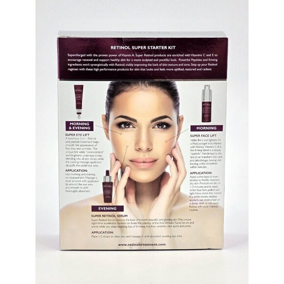 Retinol Super Starter Kit Supercharge Vitamin A Sample Sizes Skincare Cosmetics - Picture 3 of 9